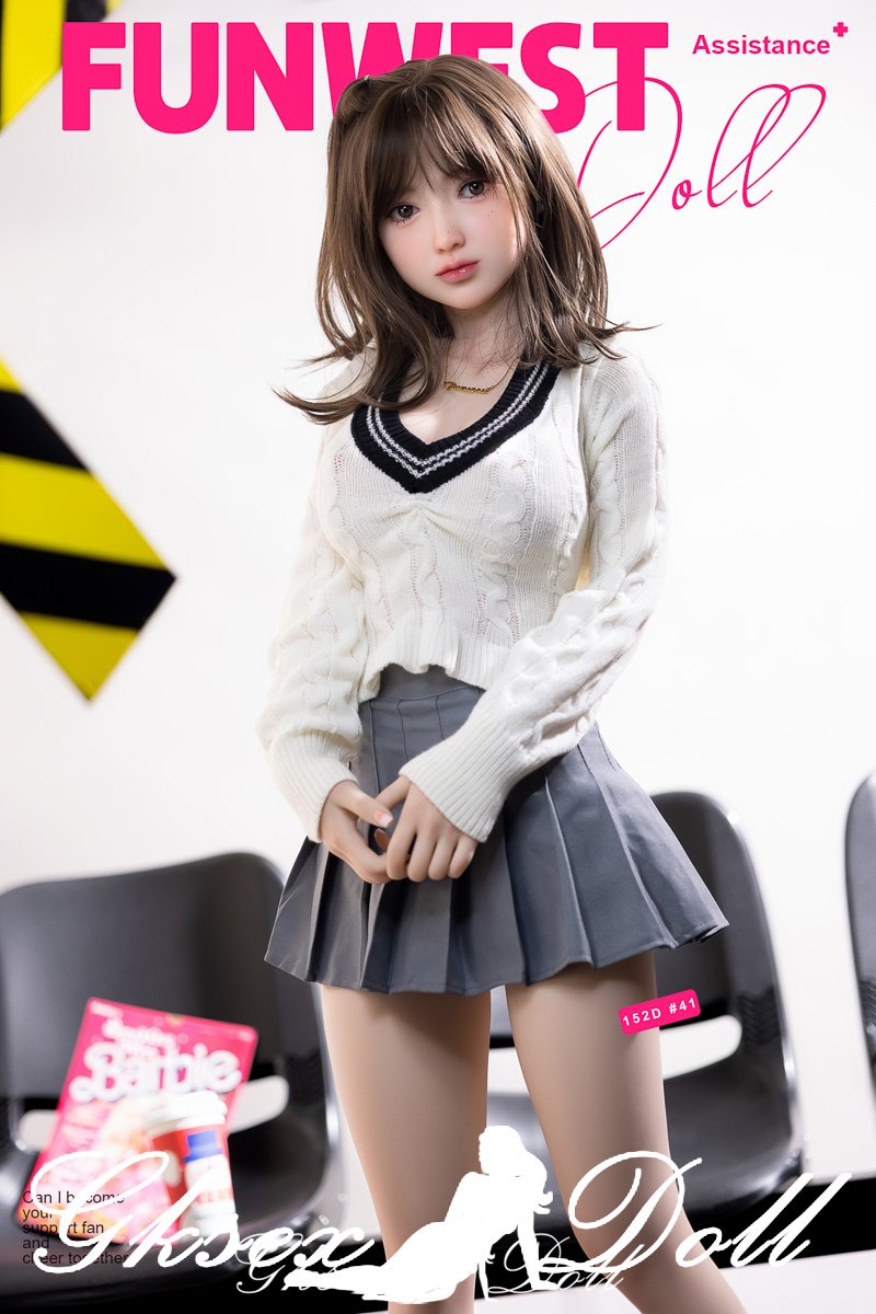 D47075 08 Small breasts love doll 158cm black long hair Asian TPE sex doll