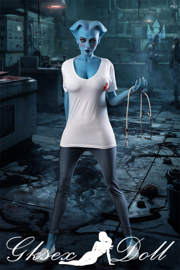 DC37035 05CM G-CUP Blue Skin Hentai Alien Tpe Sex Doll #A14 Zosia DC37035 05 170cm G-Cup Blue Skin Hentai Alien TPE Sex Doll #A14 Zosia