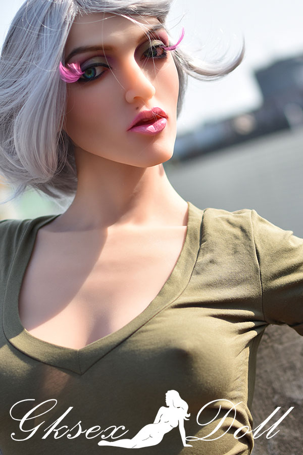 sexdoll06092 02 163cm C-Cup Mature White Short Hair Sports Love Doll