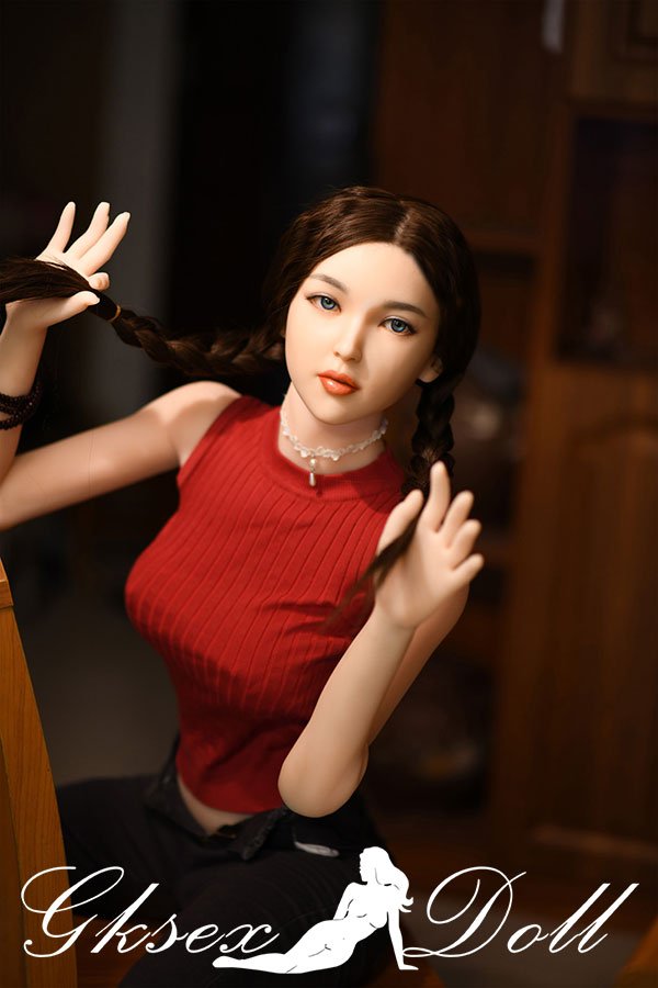 sexdoll06154 05 170cm Small Boobs Sexy Chinese Sex Doll Silicone Head