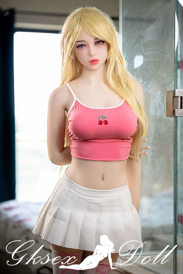 sexdoll14068 06 Poupée sexuelle blonde aux seins moyens de 158 cm