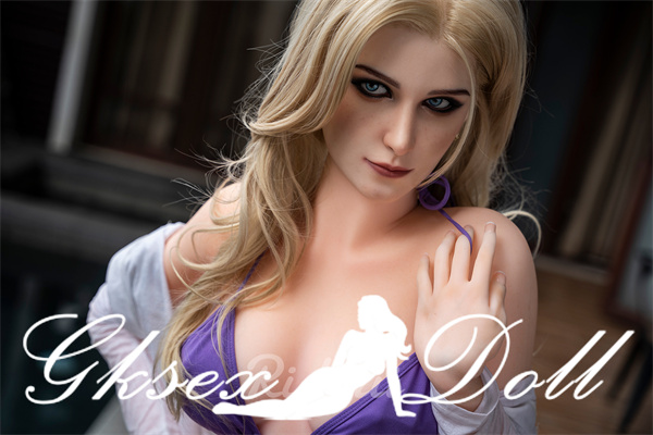 sexdoll49019 04 Realistic European Blond Silicone Head Sex Doll 166cm Gloria