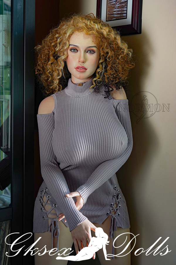 sexdoll45002 07 162cm Blonde Mature Female Silicone Sex Doll Ida