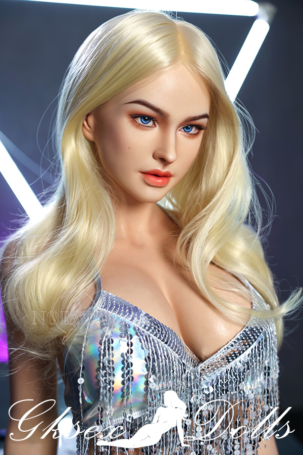 sexdoll45020 10 160cm E-Cup Real Blonde Music Guitar Girl Silicone Head Love Doll Nina