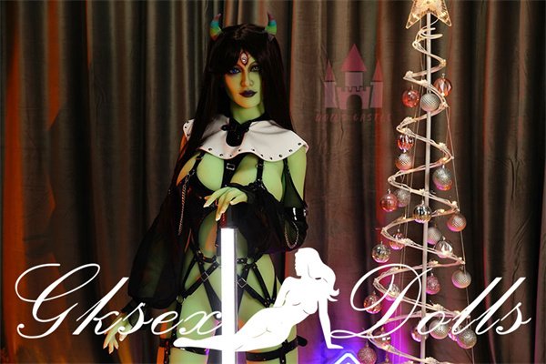 sexdollOVU37 22 05 Green Skin Alien E-Cup 163cm Sex Doll In Stock In The USA