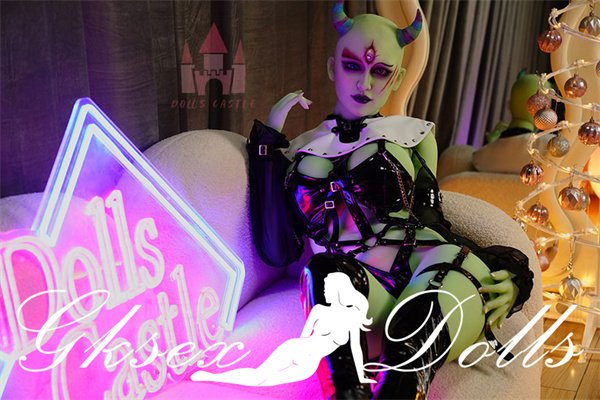 sexdollOVU37 22 12 Green Skin Alien E-Cup 163cm Sex Doll In Stock In The USA