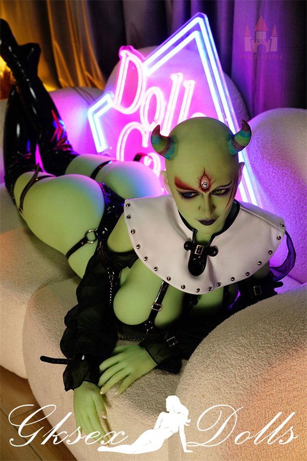 sexdollOVU37 22 16 Green Skin Alien E-Cup 163cm Sex Doll In Stock In The USA
