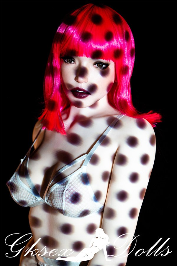 sexdollOVU39 10 04 Silicone Head  TPE Body Pink Hair 157cm Sex Doll In Stock In The United States