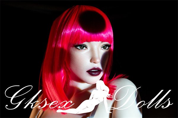 sexdollOVU39 10 06 Silicone Head  TPE Body Pink Hair 157cm Sex Doll In Stock In The United States