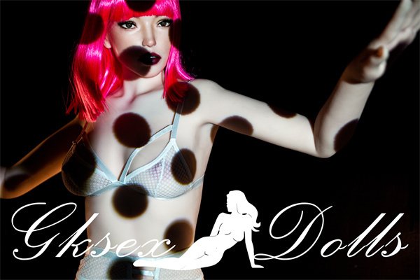 sexdollOVU39 10 08 Silicone Head  TPE Body Pink Hair 157cm Sex Doll In Stock In The United States