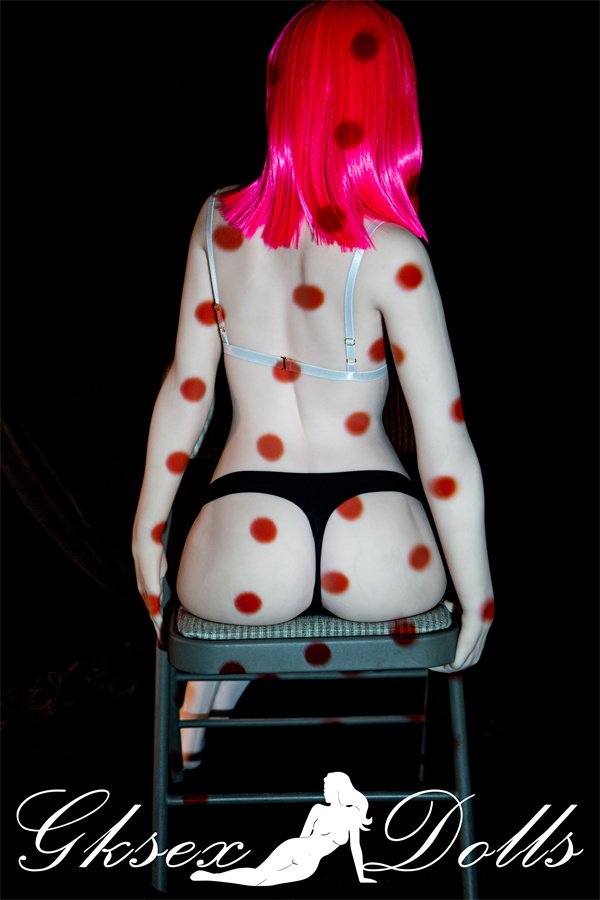 sexdollOVU39 10 29 Silicone Head  TPE Body Pink Hair 157cm Sex Doll In Stock In The United States