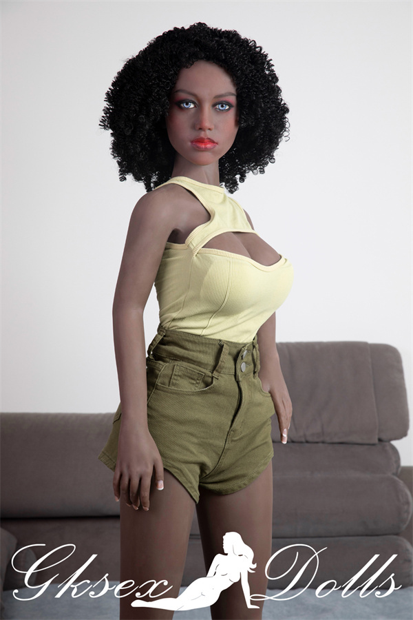 sexdollOVU40 3 08 152cm Black Skin Cheap In Stock TPE Sex Doll in USA