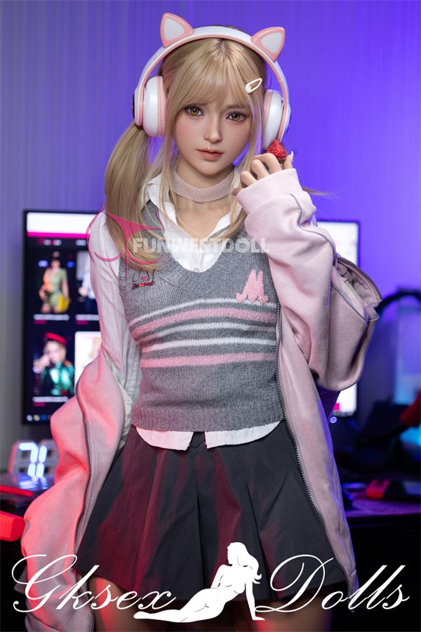 sexdollOVU41 010 01 159cm Blond Esports Girl With Twin Tails TPE Sex Dolls In Stock In The US
