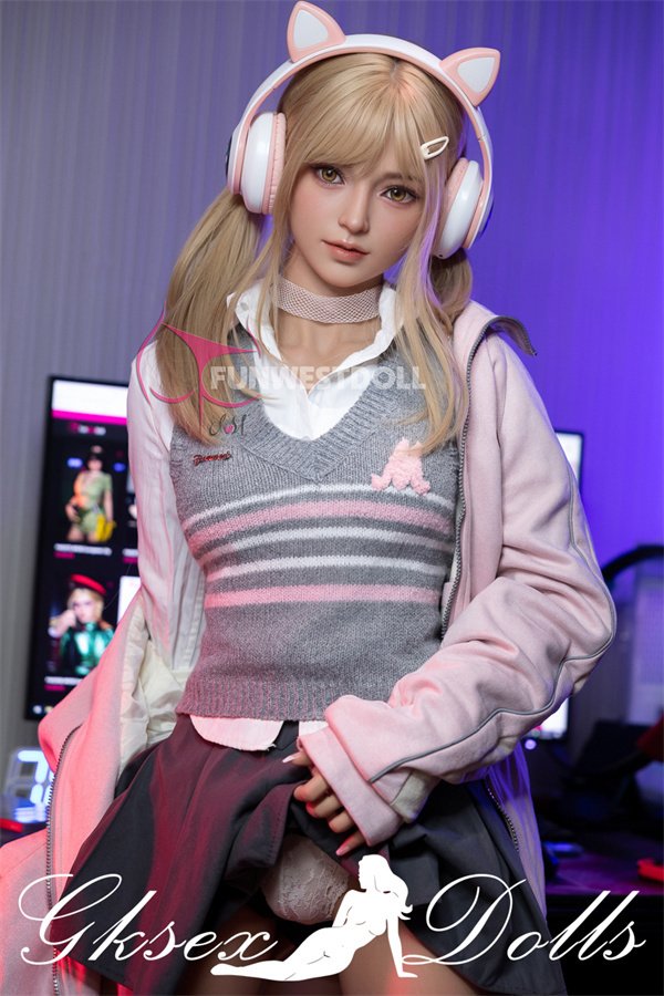 sexdollOVU41 010 02 159cm Blond Esports Girl With Twin Tails TPE Sex Dolls In Stock In The US