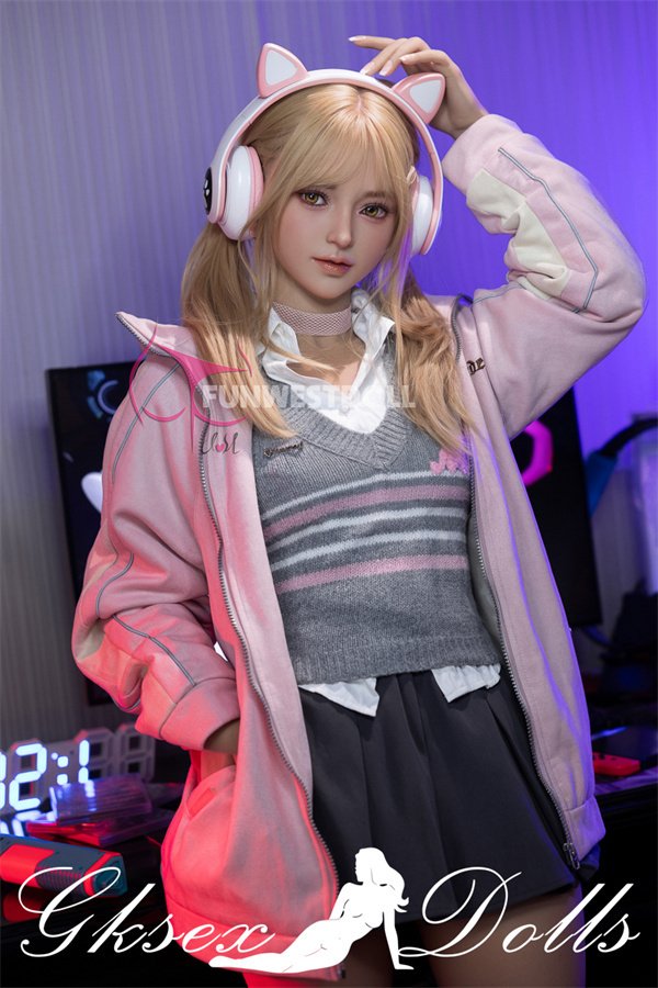 sexdollOVU41 010 05 159cm Blond Esports Girl With Twin Tails TPE Sex Dolls In Stock In The US