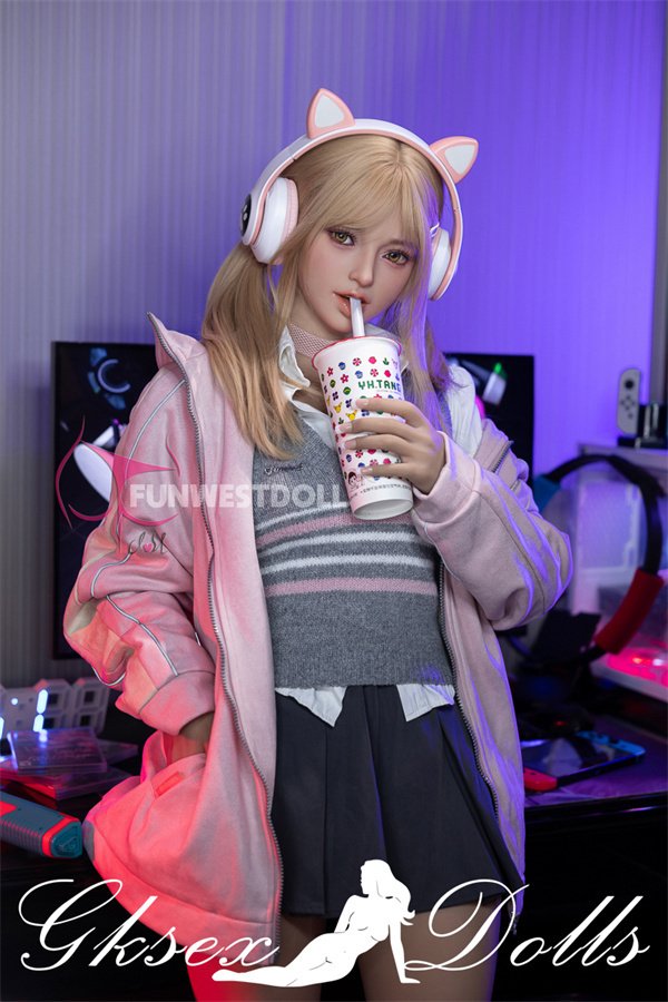 sexdollOVU41 010 08 159cm Blond Esports Girl With Twin Tails TPE Sex Dolls In Stock In The US