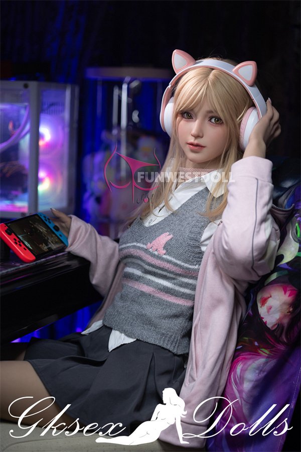 sexdollOVU41 010 16 159cm Blond Esports Girl With Twin Tails TPE Sex Dolls In Stock In The US