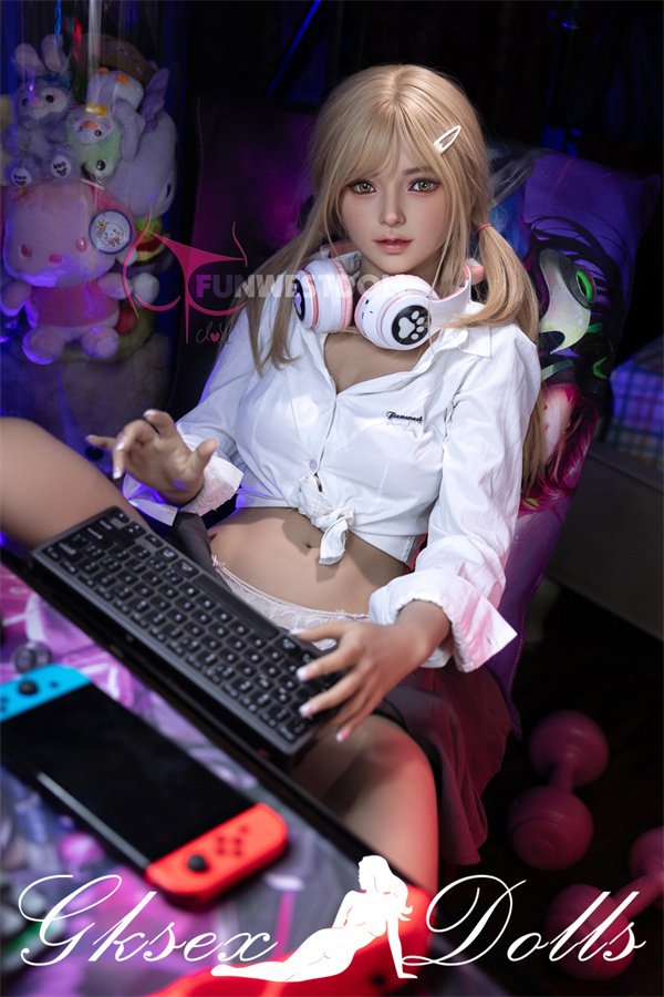 sexdollOVU41 010 21 159cm Blond Esports Girl With Twin Tails TPE Sex Dolls In Stock In The US