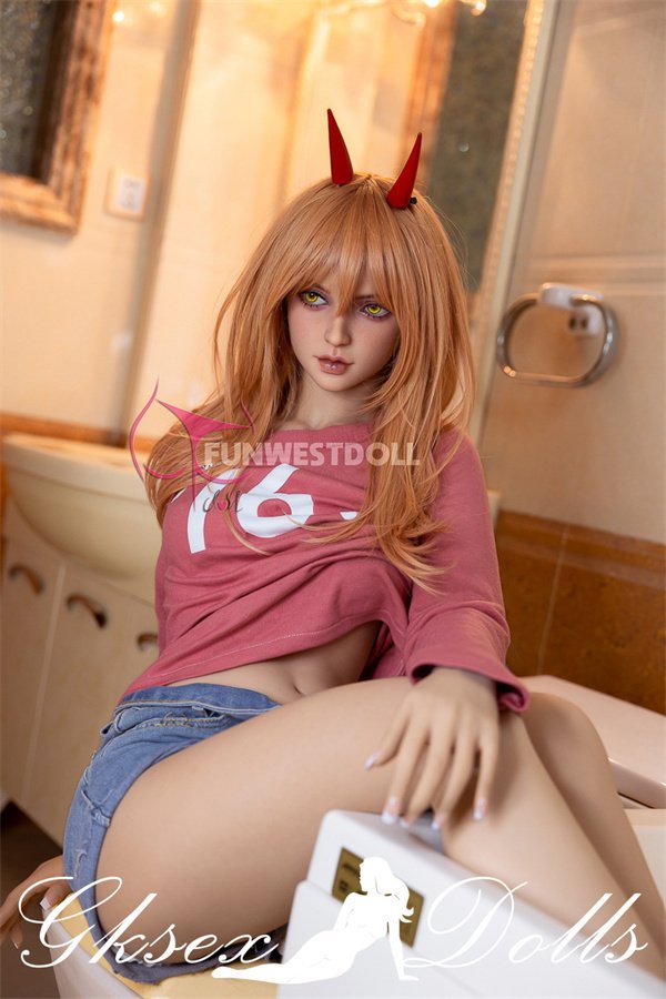 sexdollOVU41 09 24 159cm Blond Little Devil Pretty Girl TPE Sex Doll In Stock In The US