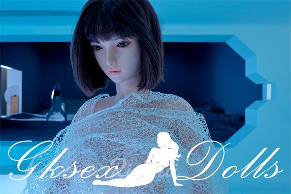 sexdollOVU42 49 1 11 163cm Short Hair Soft Silicone Head TPE Body Sex Doll Momo-Plus