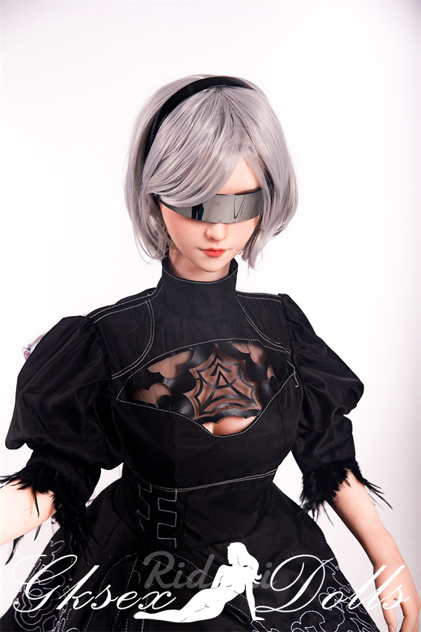 Sexdollovu42 49 2 03cm hopea lyhyt hiukset pehmeä silikonipää tpe body seksi nukke momo-plus sexdollOVU42 49 2 03 163cm Silver Short Hair Soft Silicone Head TPE Body Sex Doll Momo-Plus