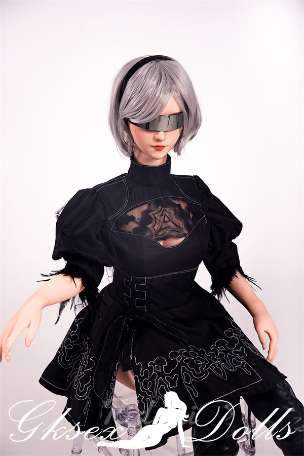 Sexdollovu42 49 2 04cm hopea lyhyt hiukset pehmeä silikonipää tpe body seksi nukke momo-plus sexdollOVU42 49 2 04 163cm Silver Short Hair Soft Silicone Head TPE Body Sex Doll Momo-Plus