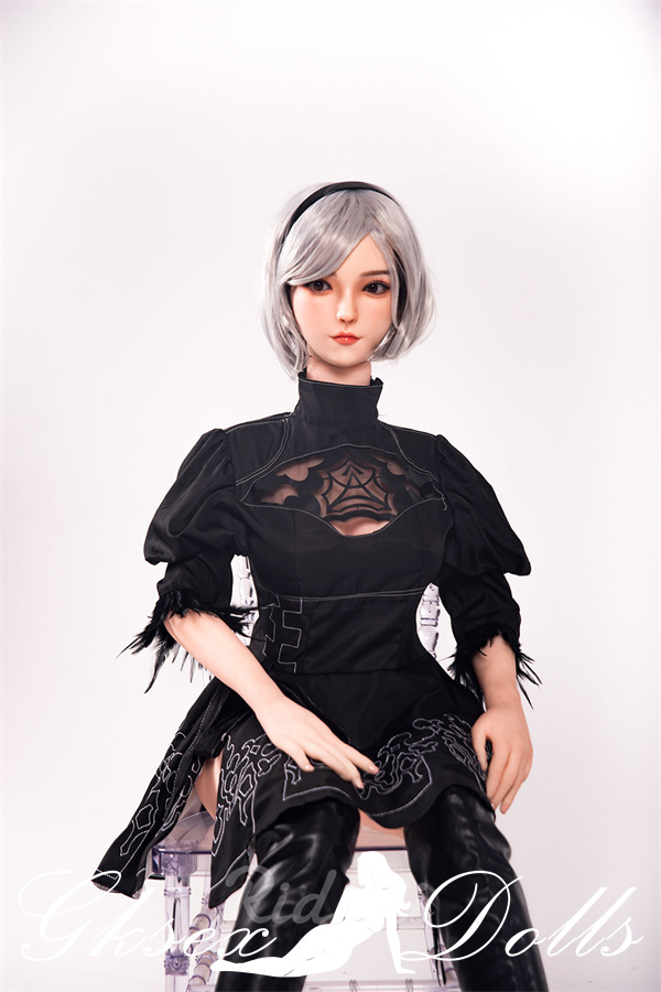 Sexdollovu42 49 2 05cm hopea lyhyt hiukset pehmeä silikonipää tpe body seksi nukke momo-plus sexdollOVU42 49 2 05 163cm Silver Short Hair Soft Silicone Head TPE Body Sex Doll Momo-Plus