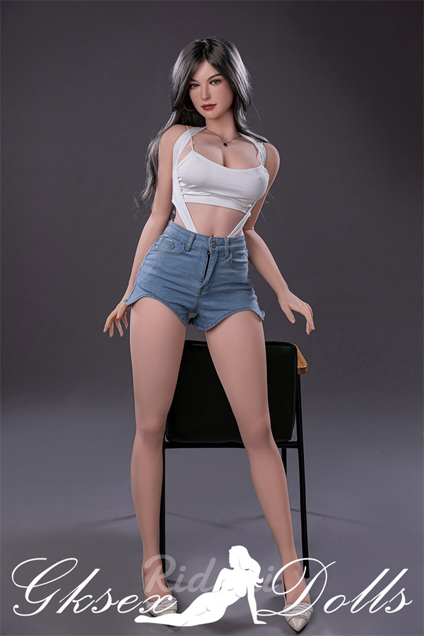 sexdollOVU42 6 12 163cm Asian Korean Pure Beauty Silicone Head TPE Body Sex Doll Karyn