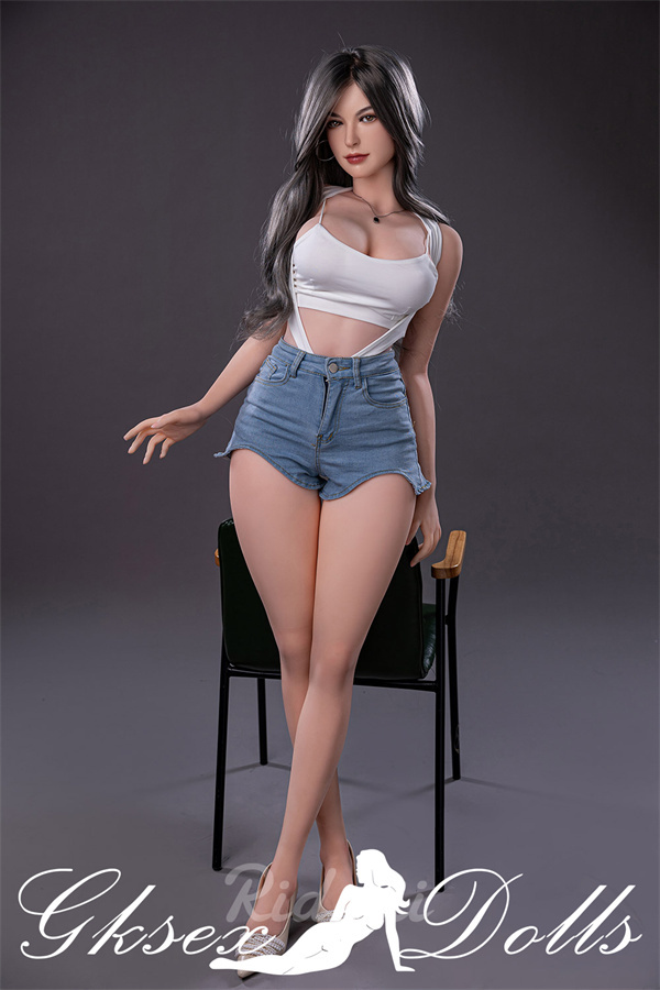sexdollOVU42 6 14 163cm Asian Korean Pure Beauty Silicone Head TPE Body Sex Doll Karyn